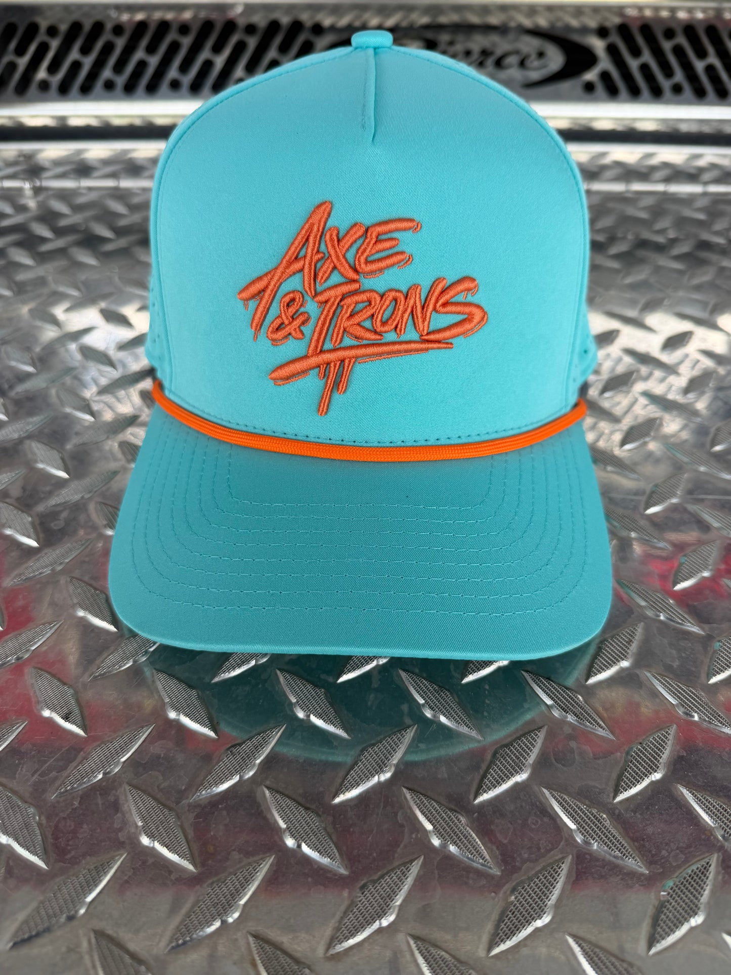 Graffiti Rope Hat - Teal / Orange