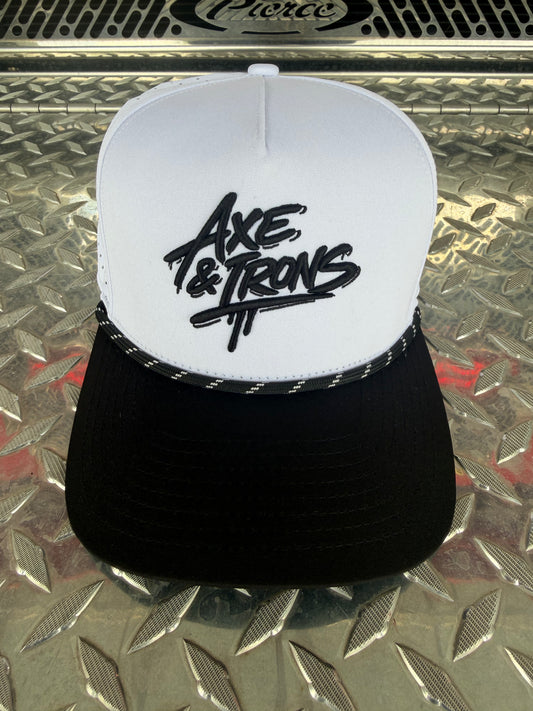 Graffiti Rope Hat - White / Black