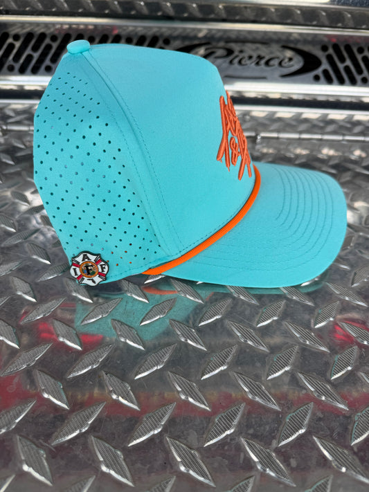 Graffiti Rope Hat - Teal / Orange